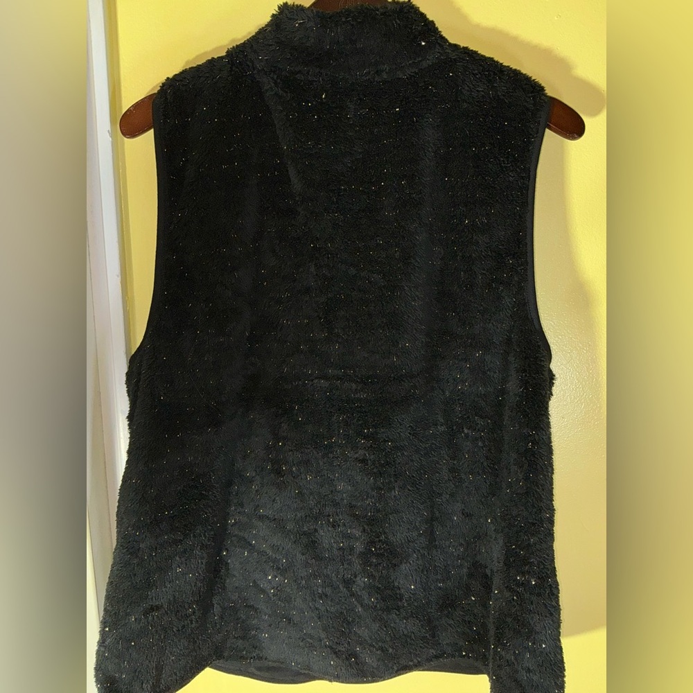 Actine Ladies Vest Black w/Silver Metallic Threads Size XL - Picture 3 of 8
